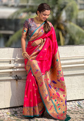 Soft Silk Swan Weaves Paithani Saree