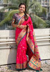 Soft Silk Swan Weaves Paithani Saree