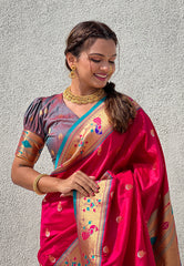 Soft Silk Swan Weaves Paithani Saree