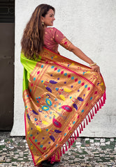 Soft Silk Swan Weaves Paithani Saree