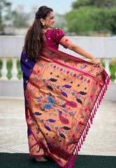 Soft Silk Swan Weaves Paithani Saree