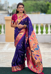 Soft Silk Swan Weaves Paithani Saree