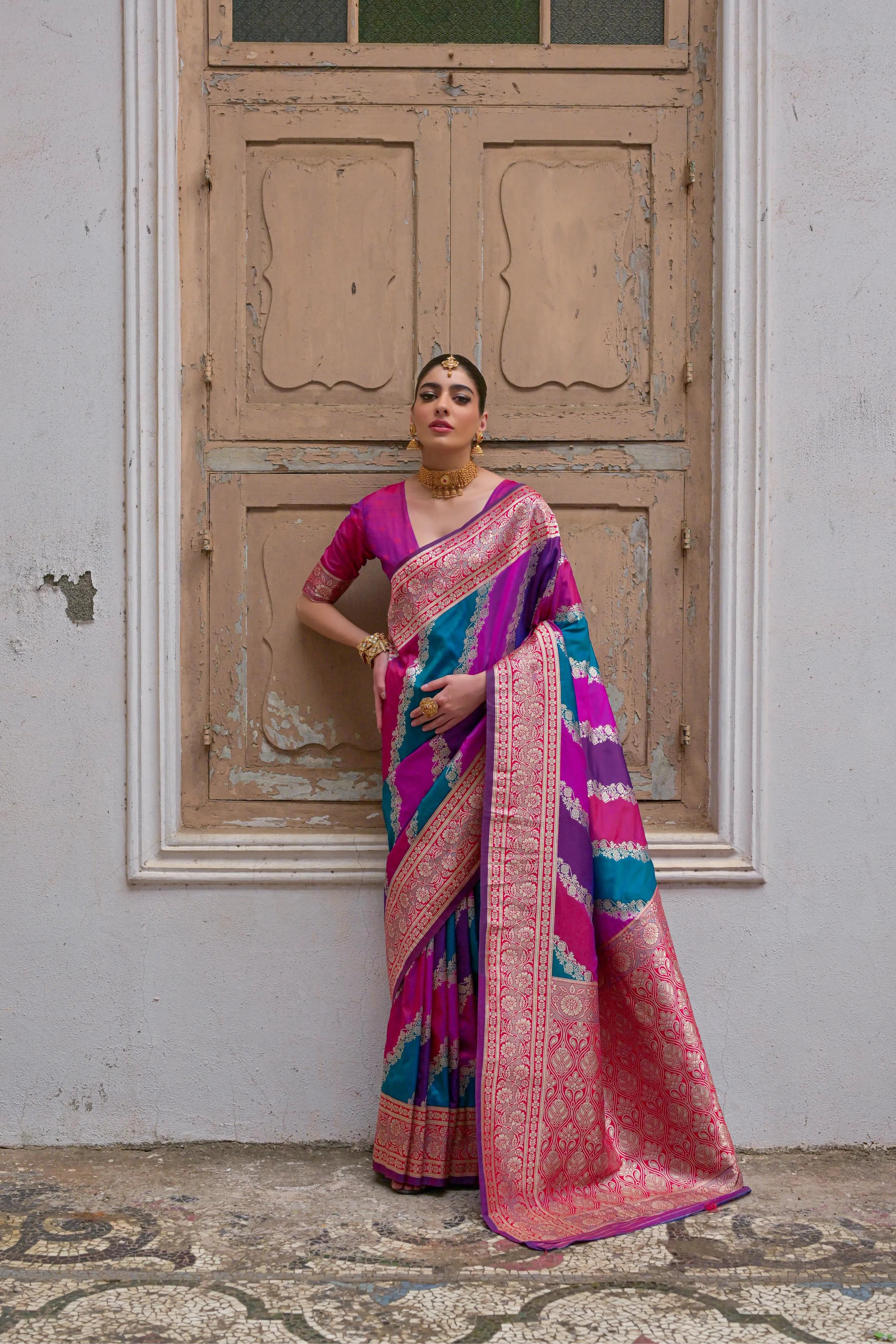 Banarasi Handlloom Rich Weaving Pallu Saree