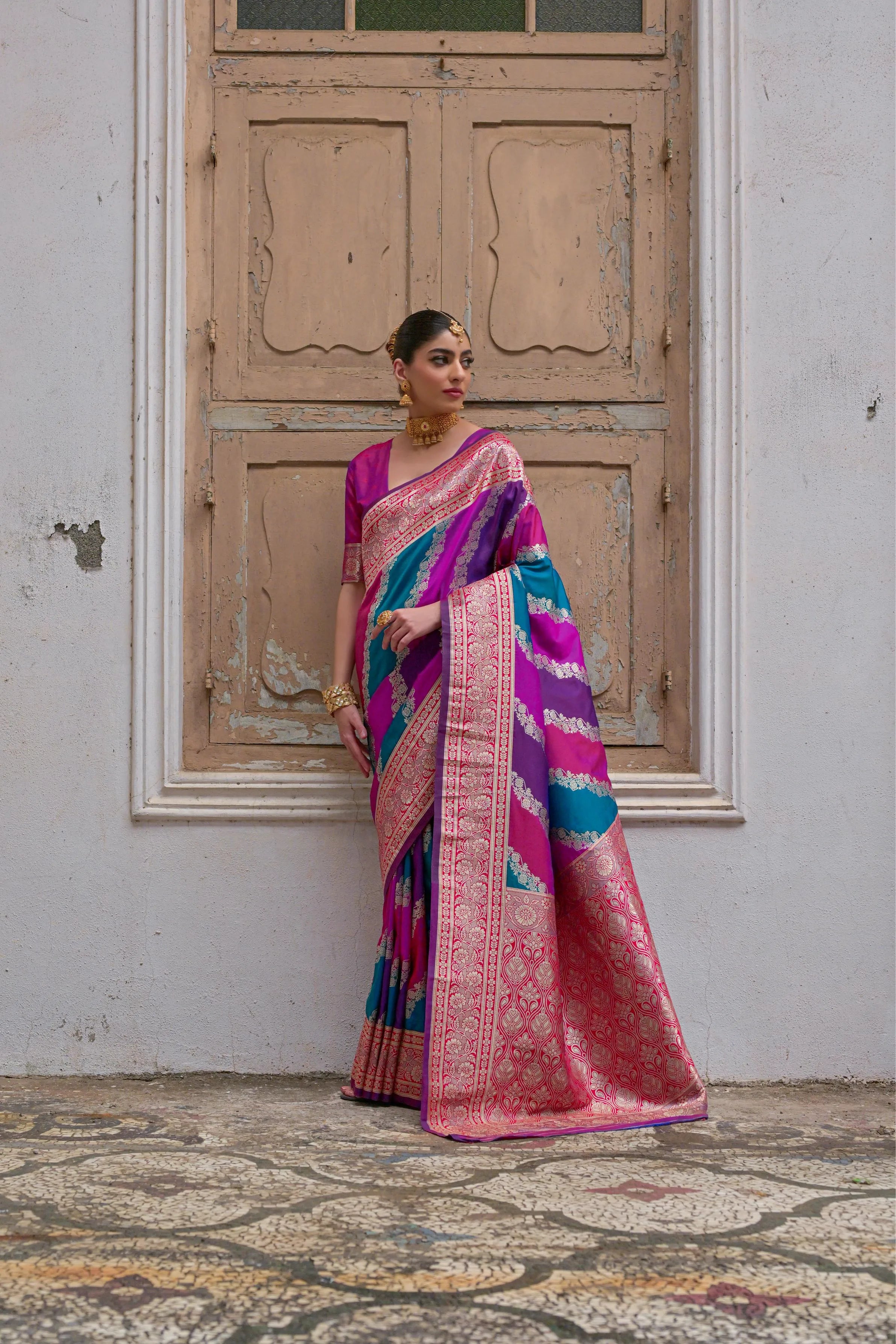 Banarasi Handlloom Rich Weaving Pallu Saree