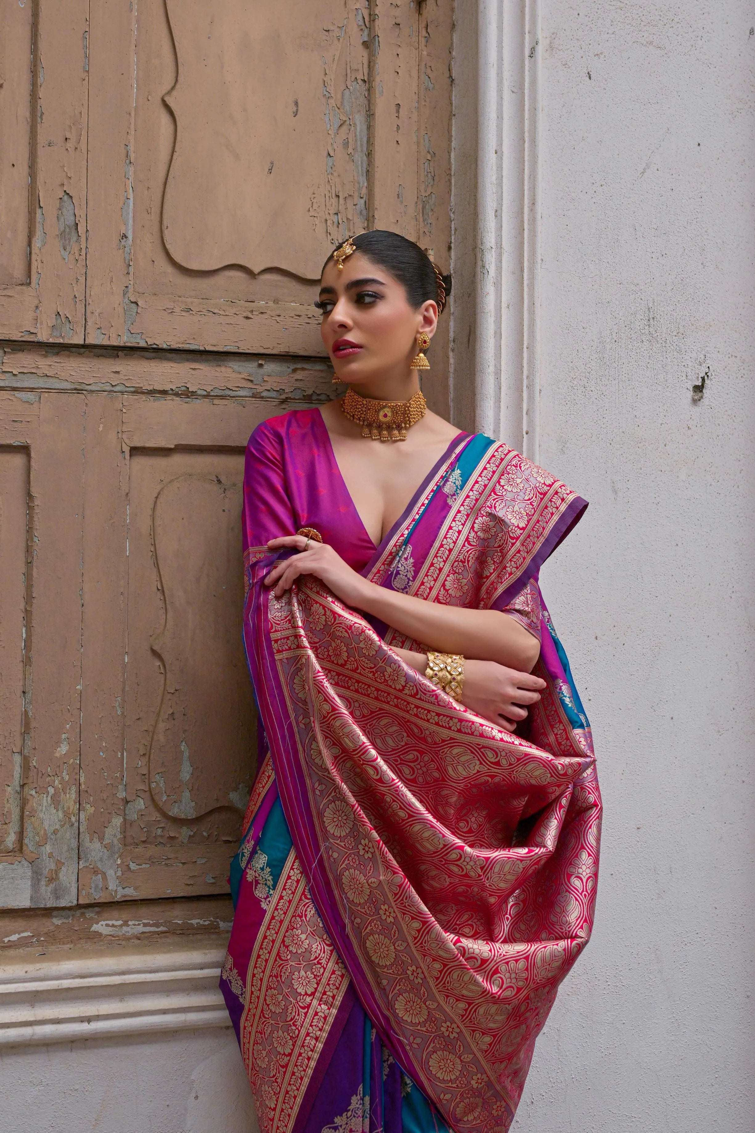 Banarasi Handlloom Rich Weaving Pallu Saree