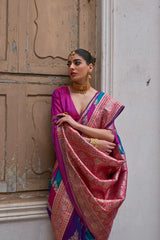 Banarasi Handlloom Rich Weaving Pallu Saree