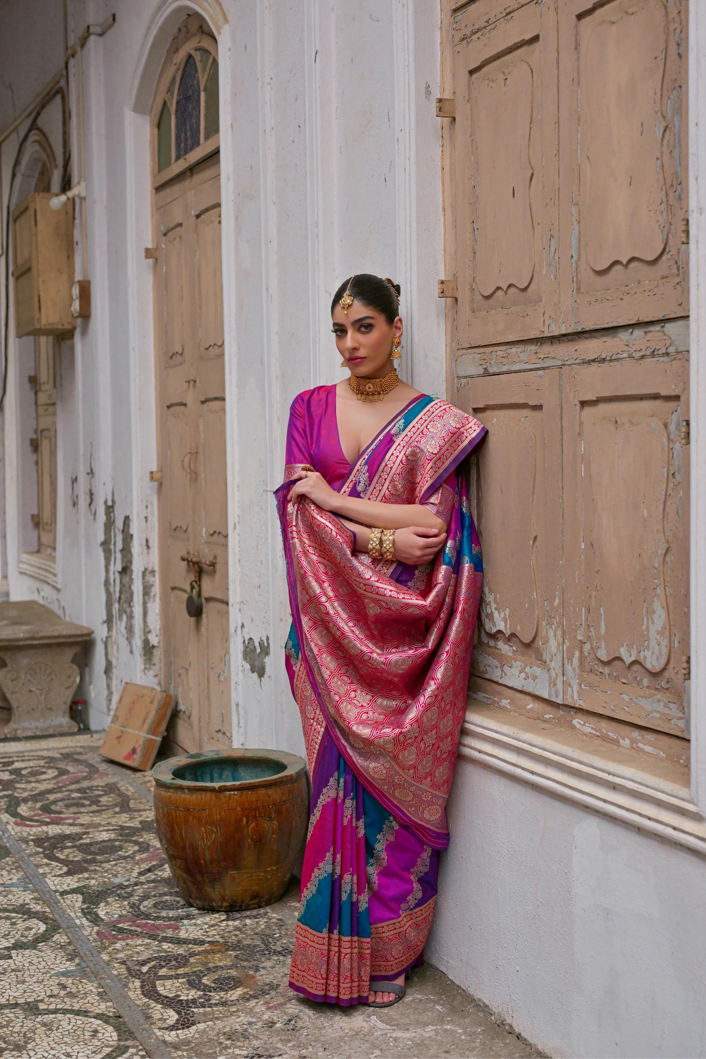 Banarasi Handlloom Rich Weaving Pallu Saree