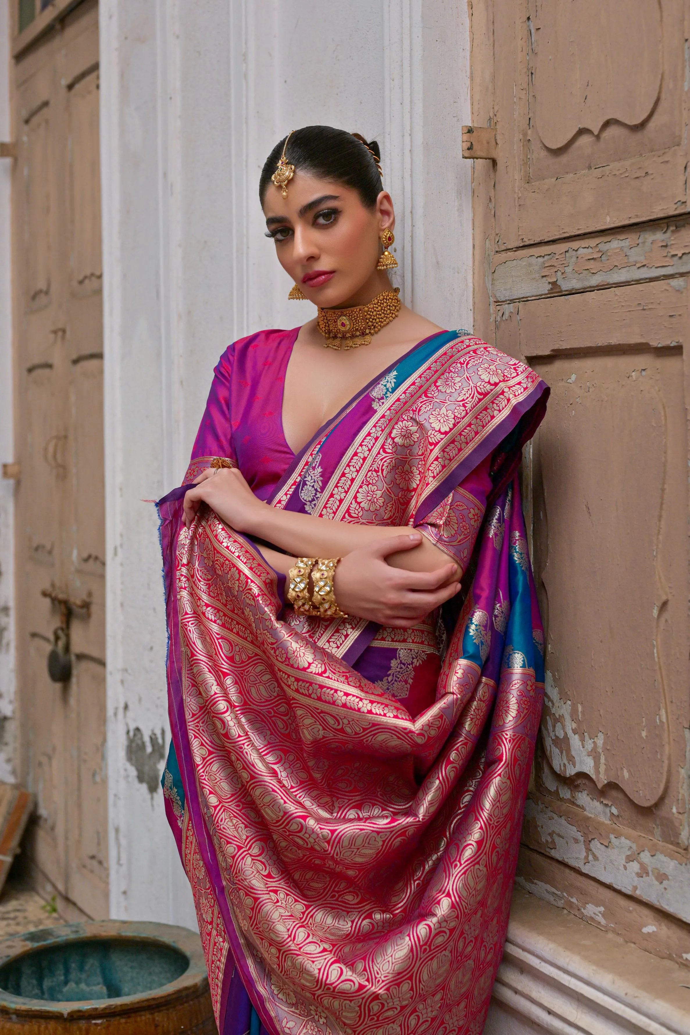 Banarasi Handlloom Rich Weaving Pallu Saree