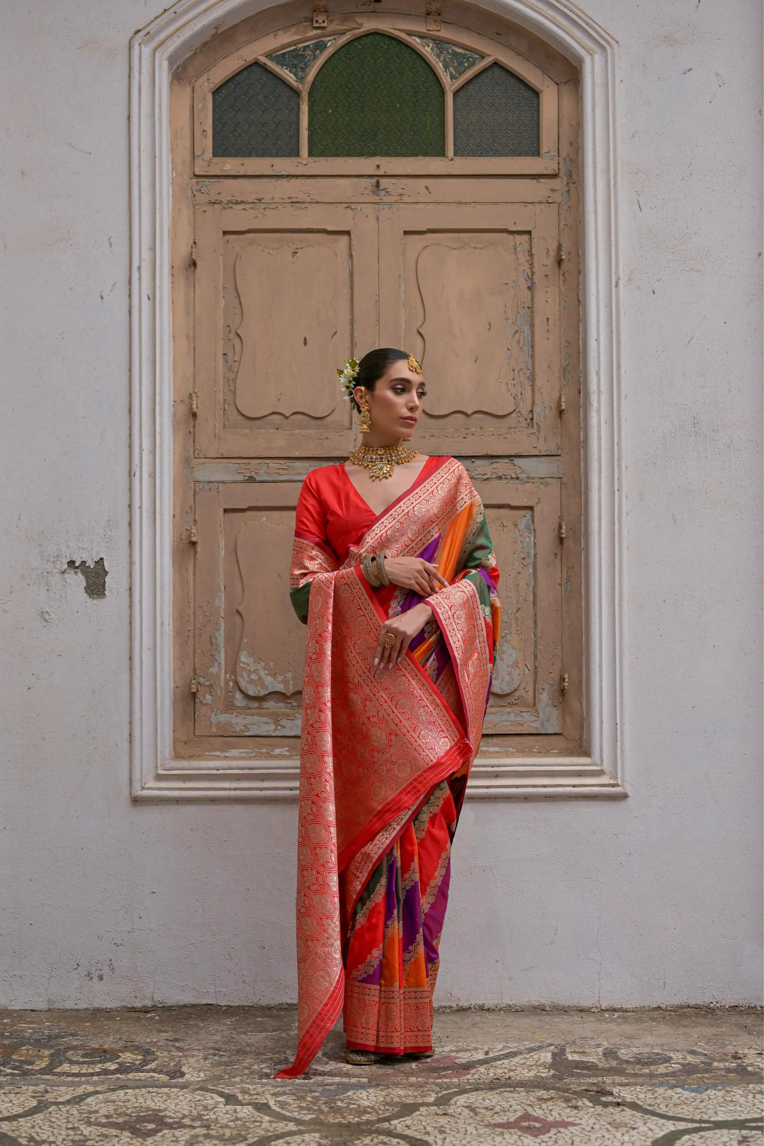 Banarasi Handlloom Rich Weaving Pallu Saree