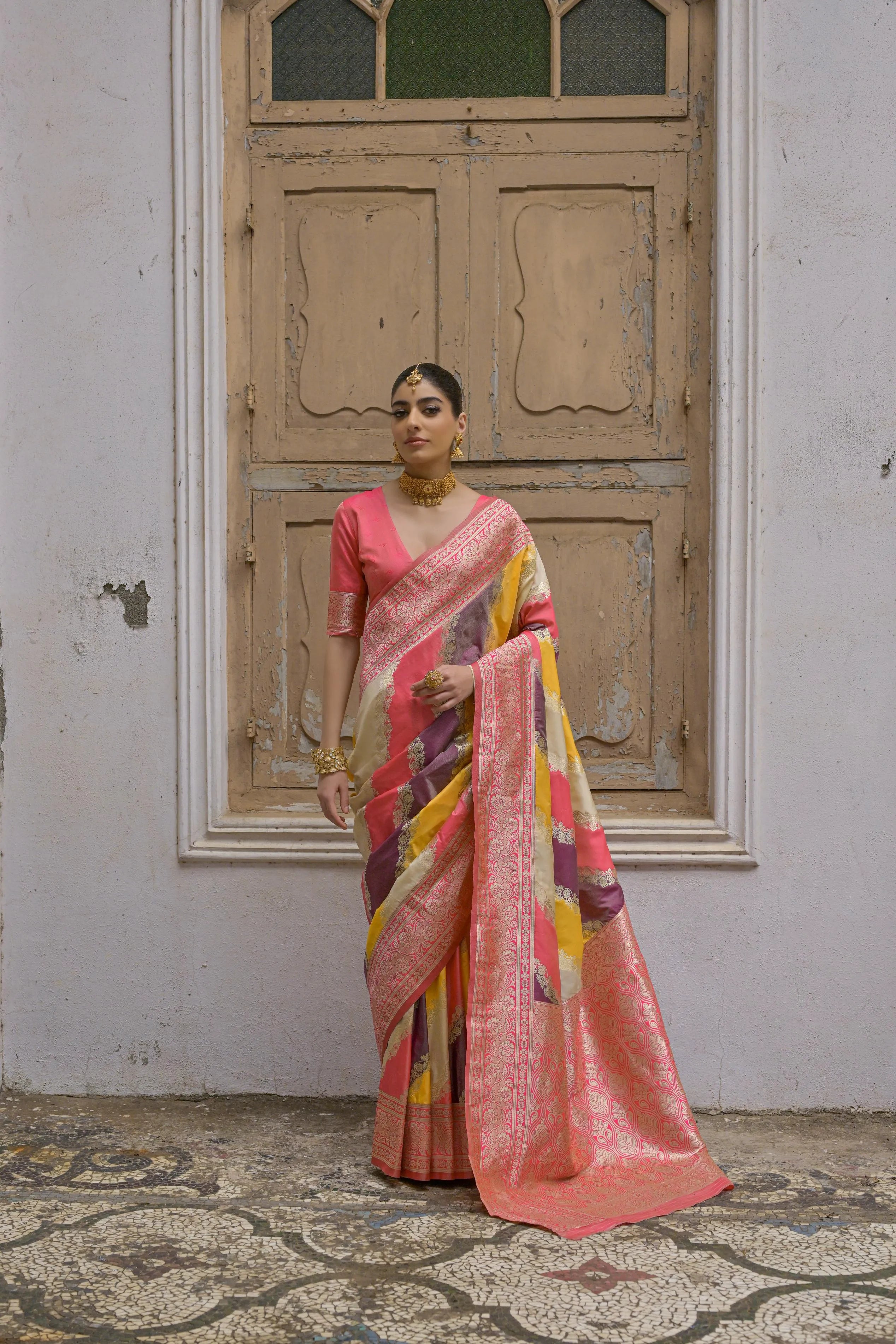 Banarasi Handlloom Rich Weaving Pallu Saree