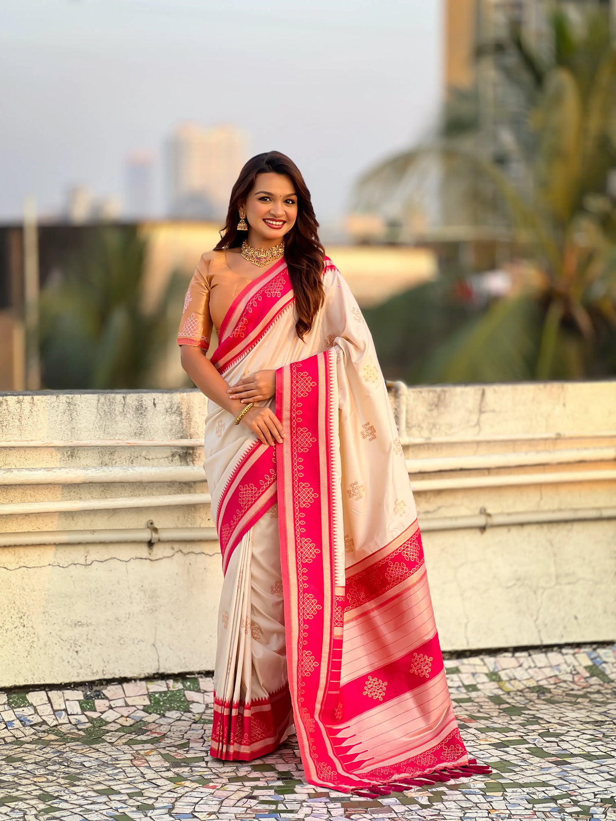 Soft Silk Rangoli Zari Saree – Traditional Edition