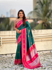 Soft Silk Rangoli Zari Saree – Traditional Edition