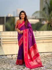 Soft Silk Rangoli Zari Saree – Traditional Edition