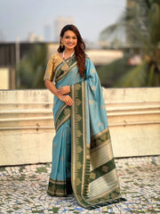 Soft Silk Rangoli Zari Saree – Traditional Edition