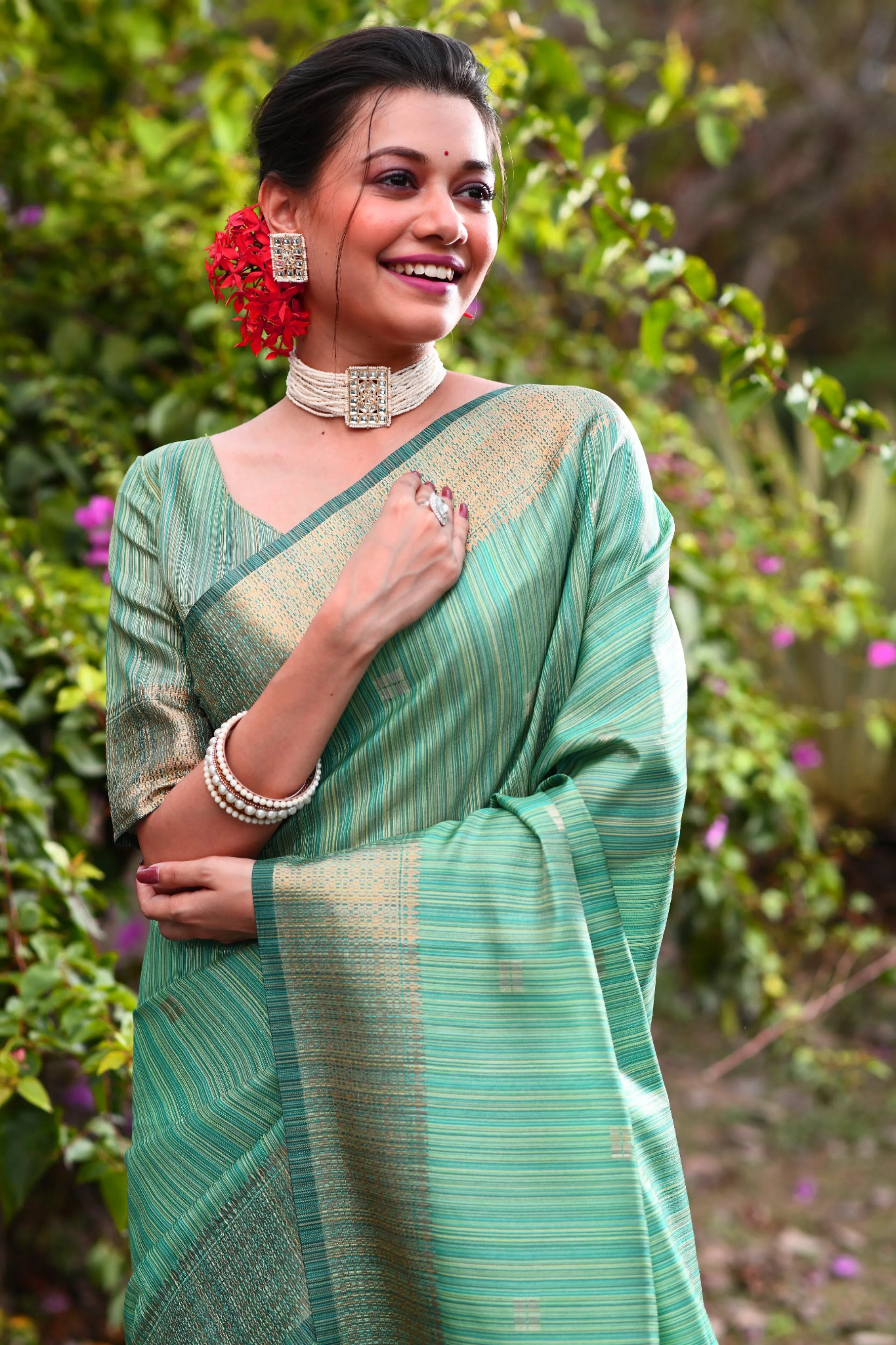 Maheshwari Zari Woven Soft Silk Saree