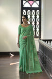 Khadi Tussar Silk Kantha Stich Work Saree