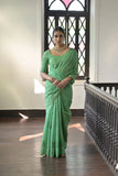 Khadi Tussar Silk Kantha Stich Work Saree
