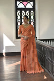 Khadi Tussar Silk Kantha Stich Work Saree