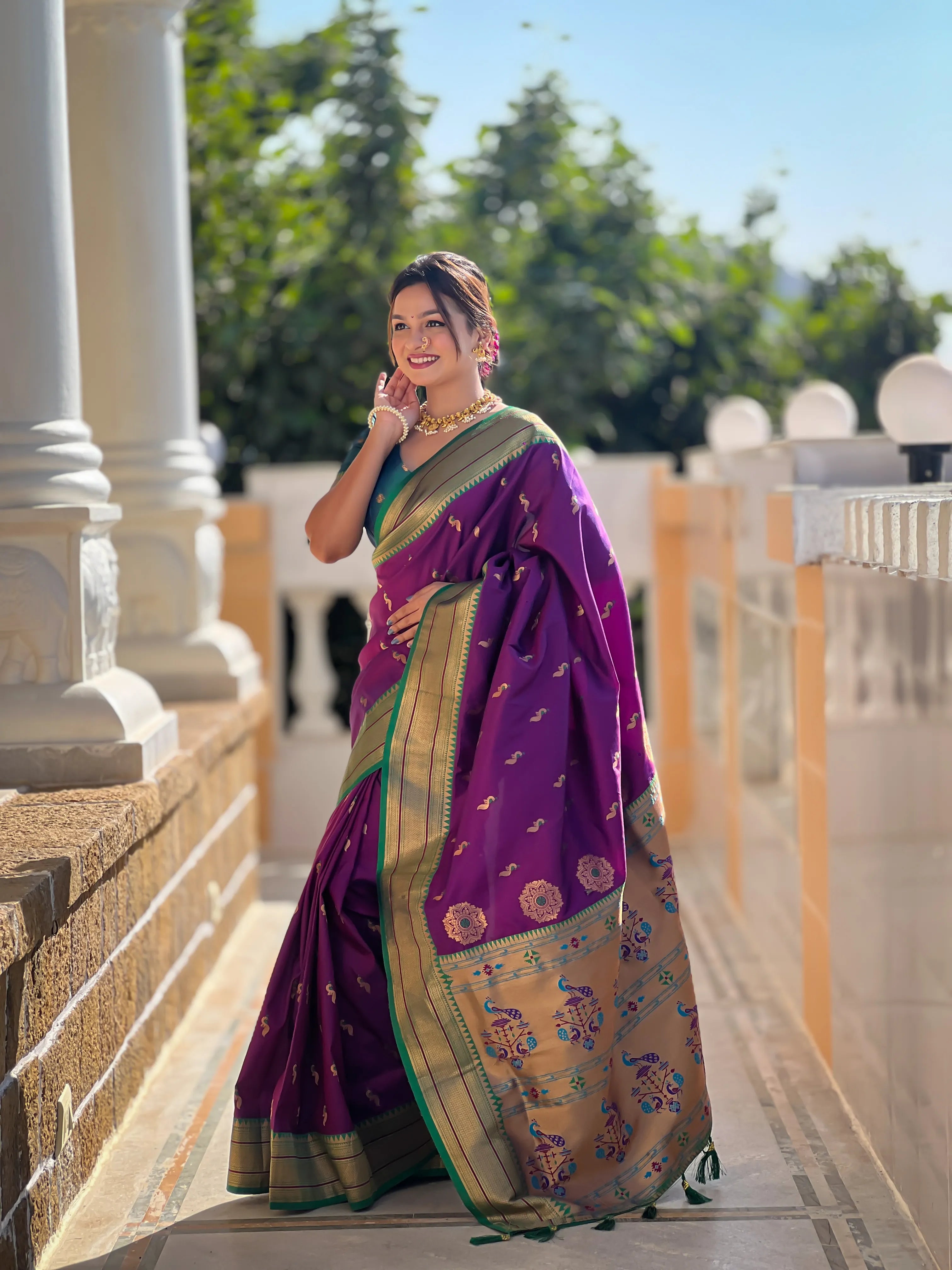 Peacock Paithani Soft Silk Saree