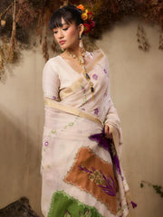 Premium Muga Cotton Resham Floral Pallu Saree