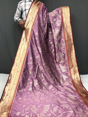 Maharashtrian 3D Pichwai Soft Silk Paithani Saree