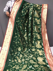 Maharashtrian 3D Pichwai Soft Silk Paithani Saree