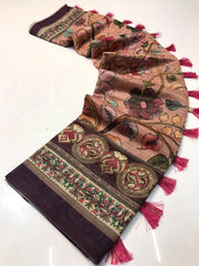 Kalamkari Digital Printed Cotton Saree