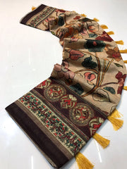 Kalamkari Digital Printed Cotton Saree