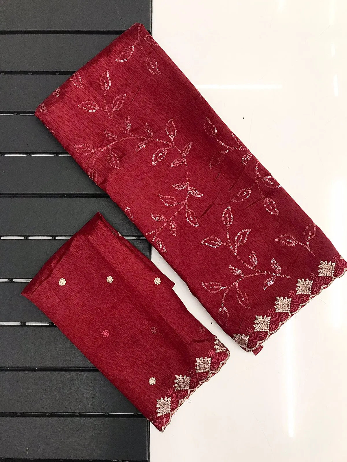 Ruhi Silk Jaal Work Sequence Saree