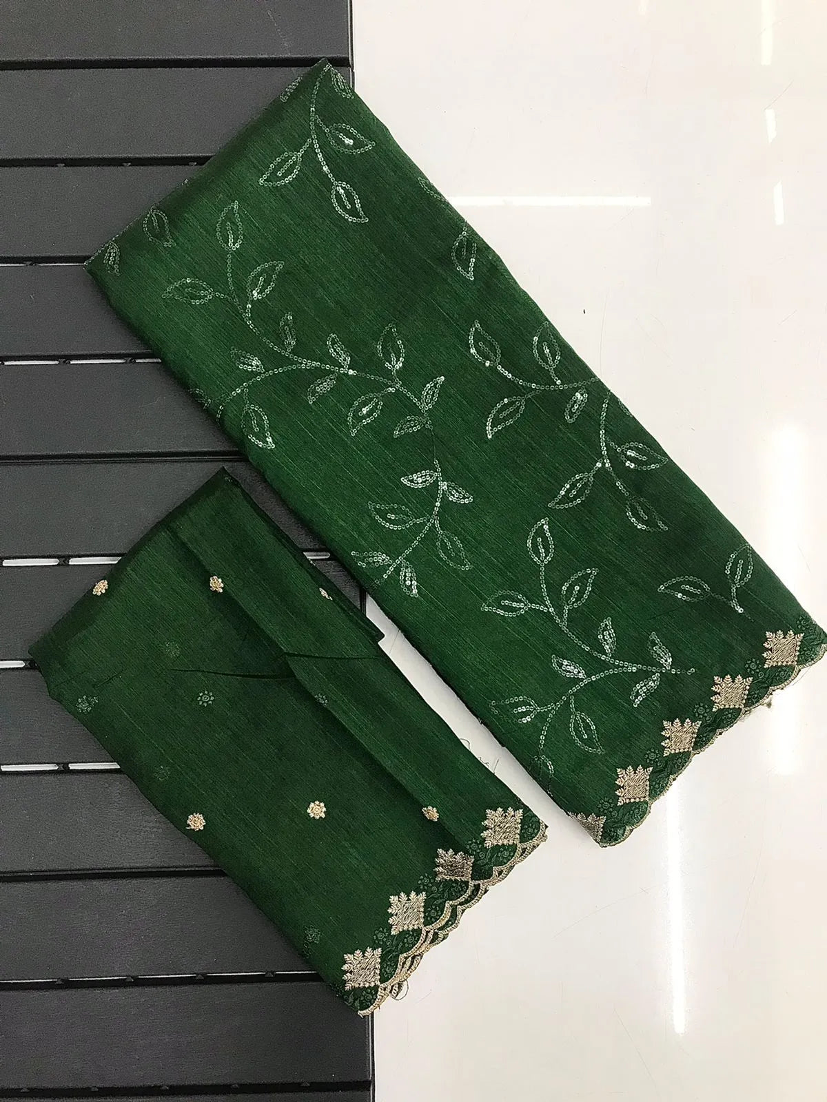 Ruhi Silk Jaal Work Sequence Saree