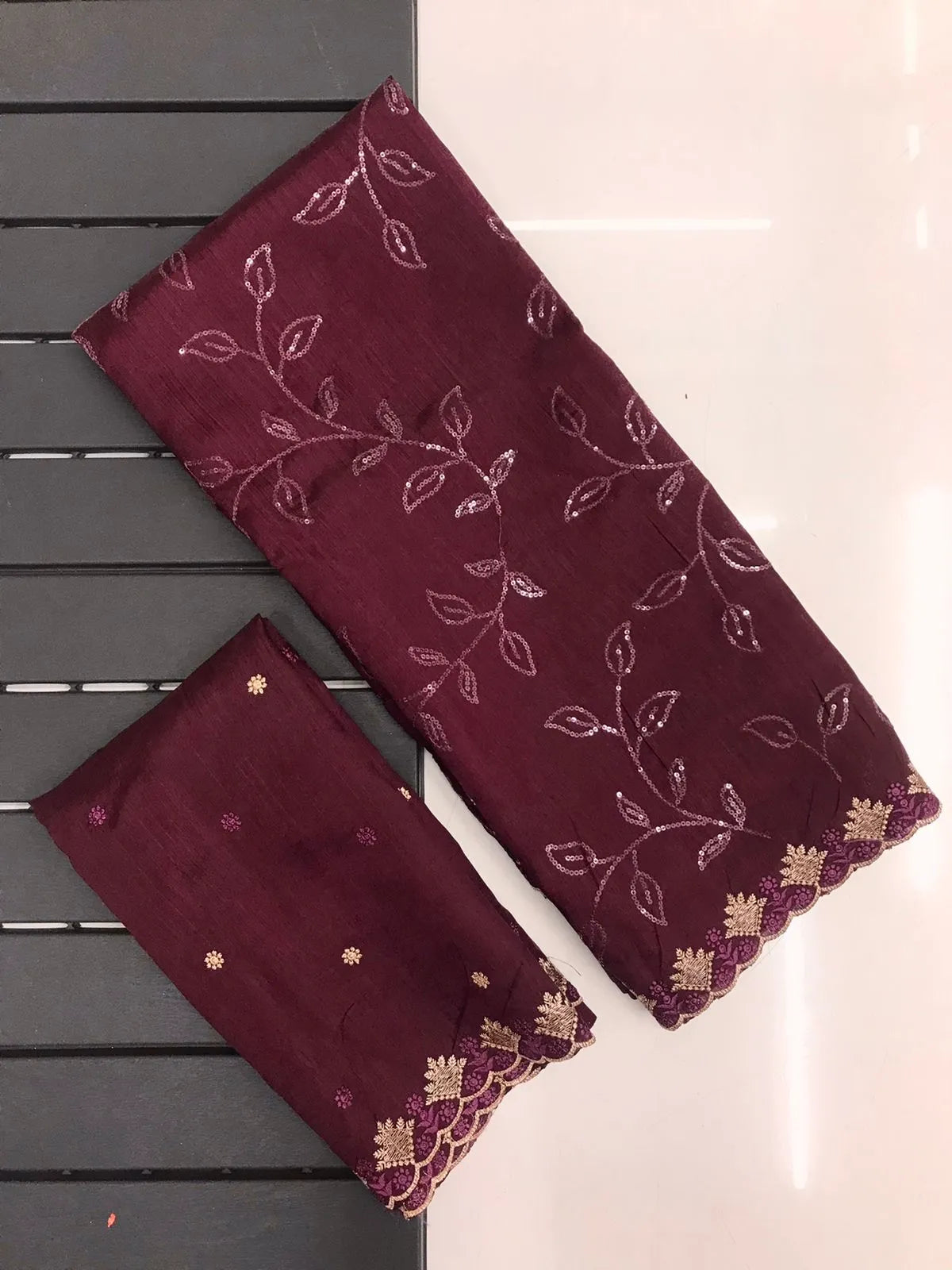 Ruhi Silk Jaal Work Sequence Saree