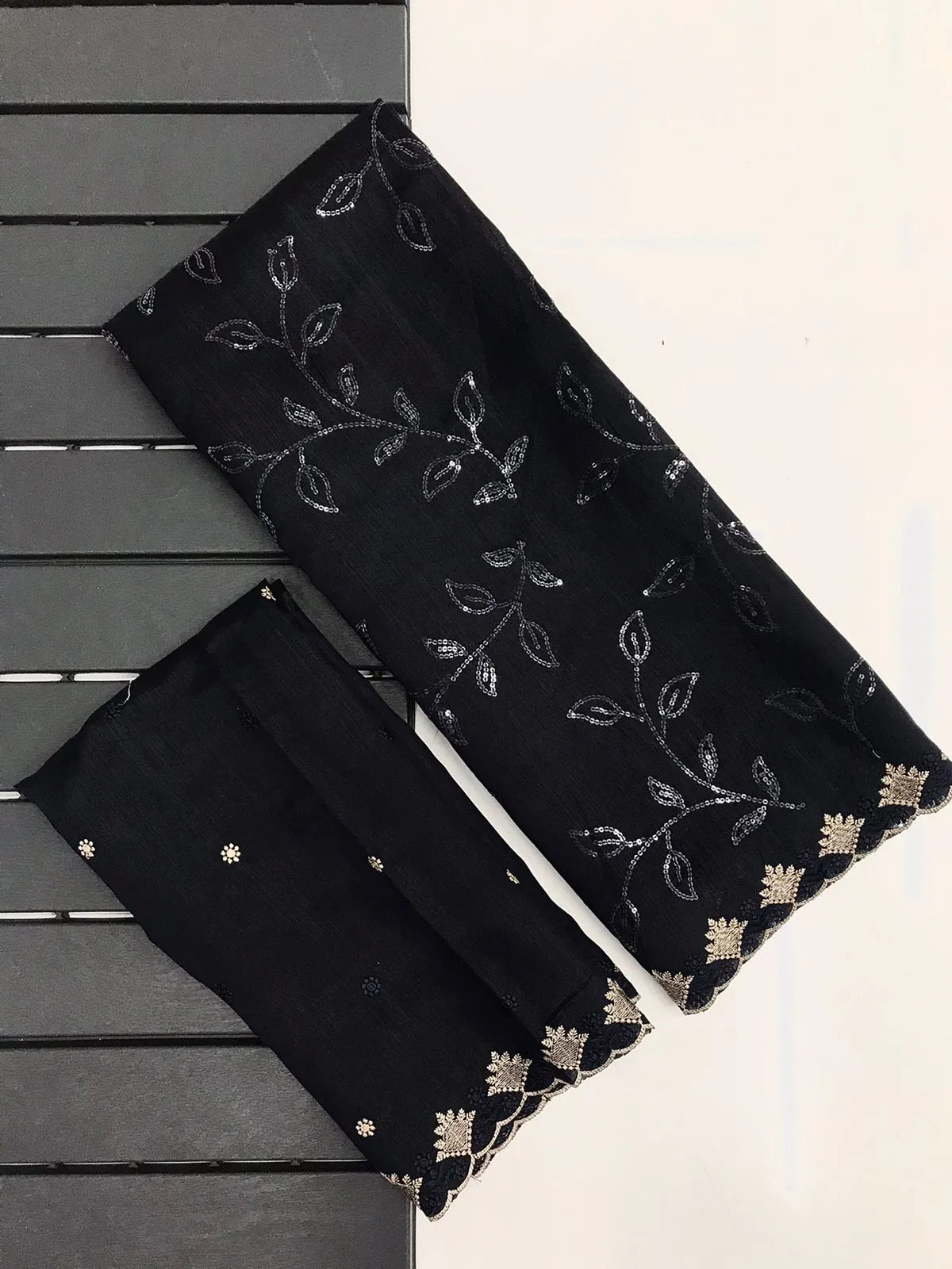 Ruhi Silk Jaal Work Sequence Saree
