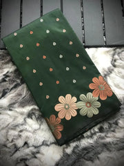 Copper and Gold Weaving Soft Silk Saree