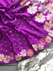 Copper and Gold Weaving Soft Silk Saree