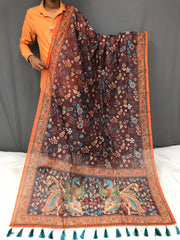 Kalamkari Printed Pure Malai Cotton Saree