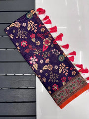 Kalamkari Printed Pure Malai Cotton Saree
