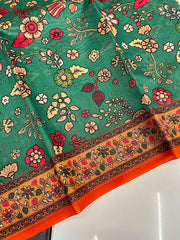 Kalamkari Printed Pure Malai Cotton Saree