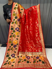 Paithani Soft Silk 3D Traditional Design Saree