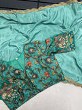 Crape Satin Fabric Fully Work Saree