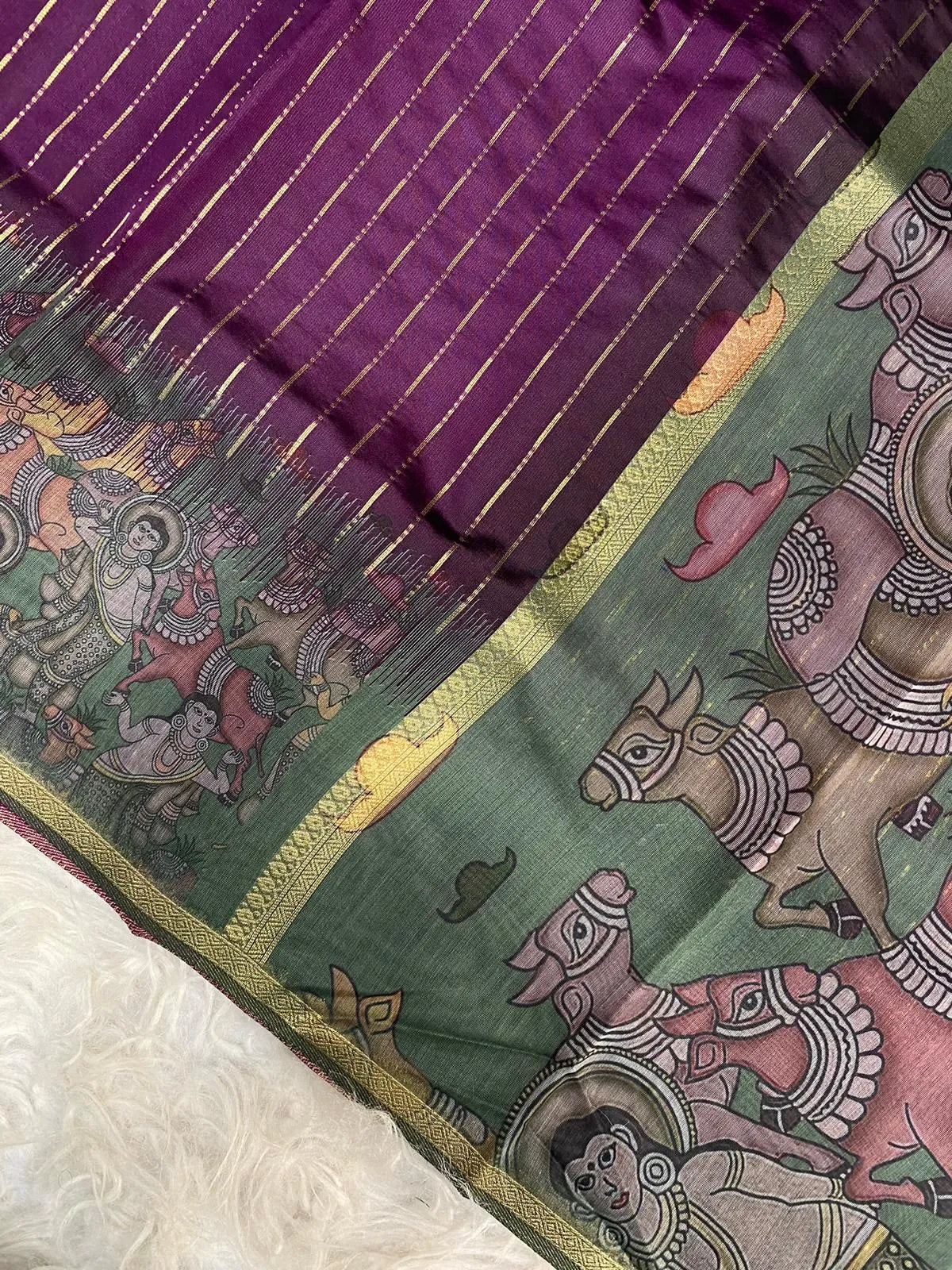 Soft Chanderi Silk Digital Printed Saree