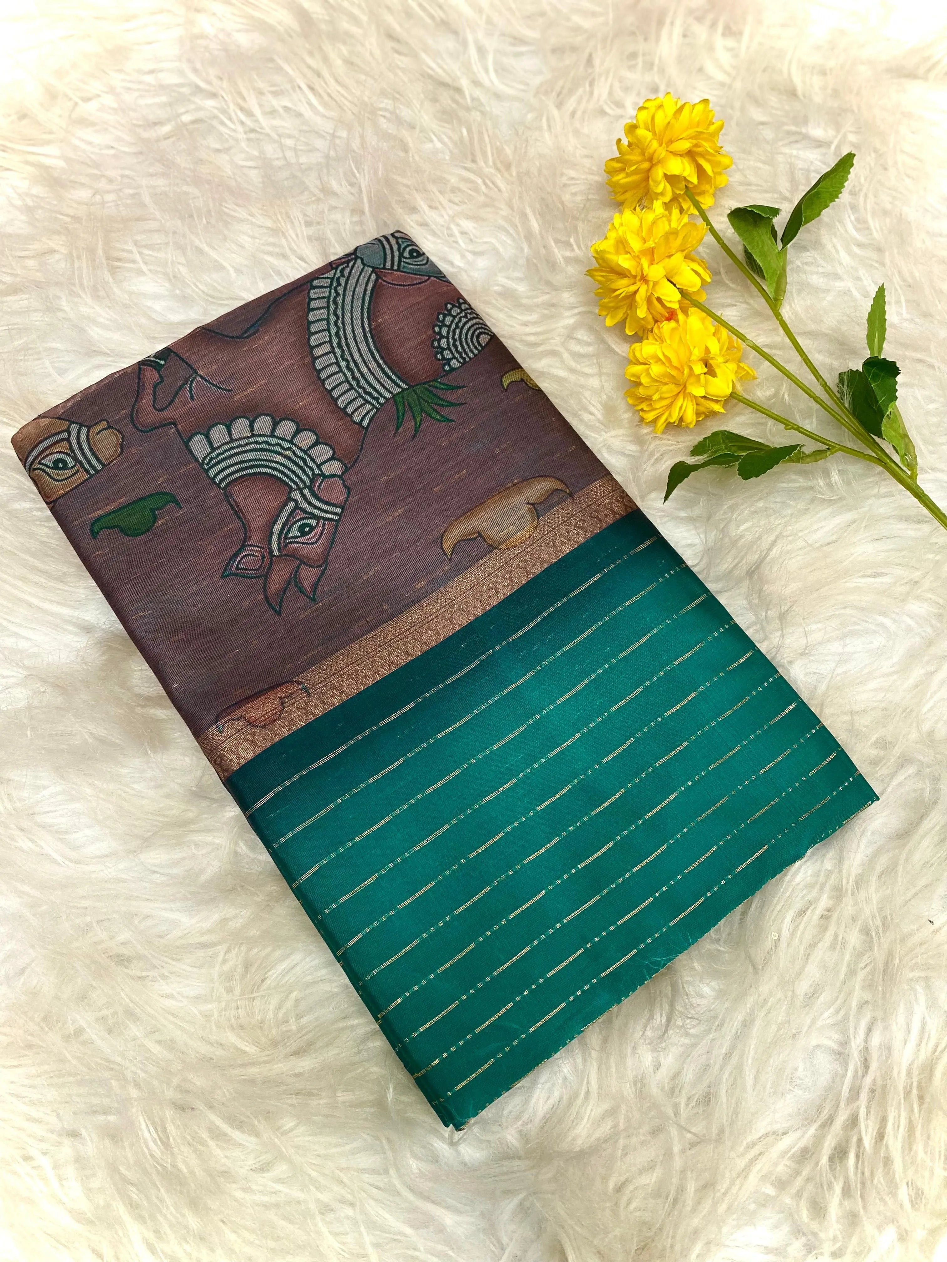Soft Chanderi Silk Digital Printed Saree