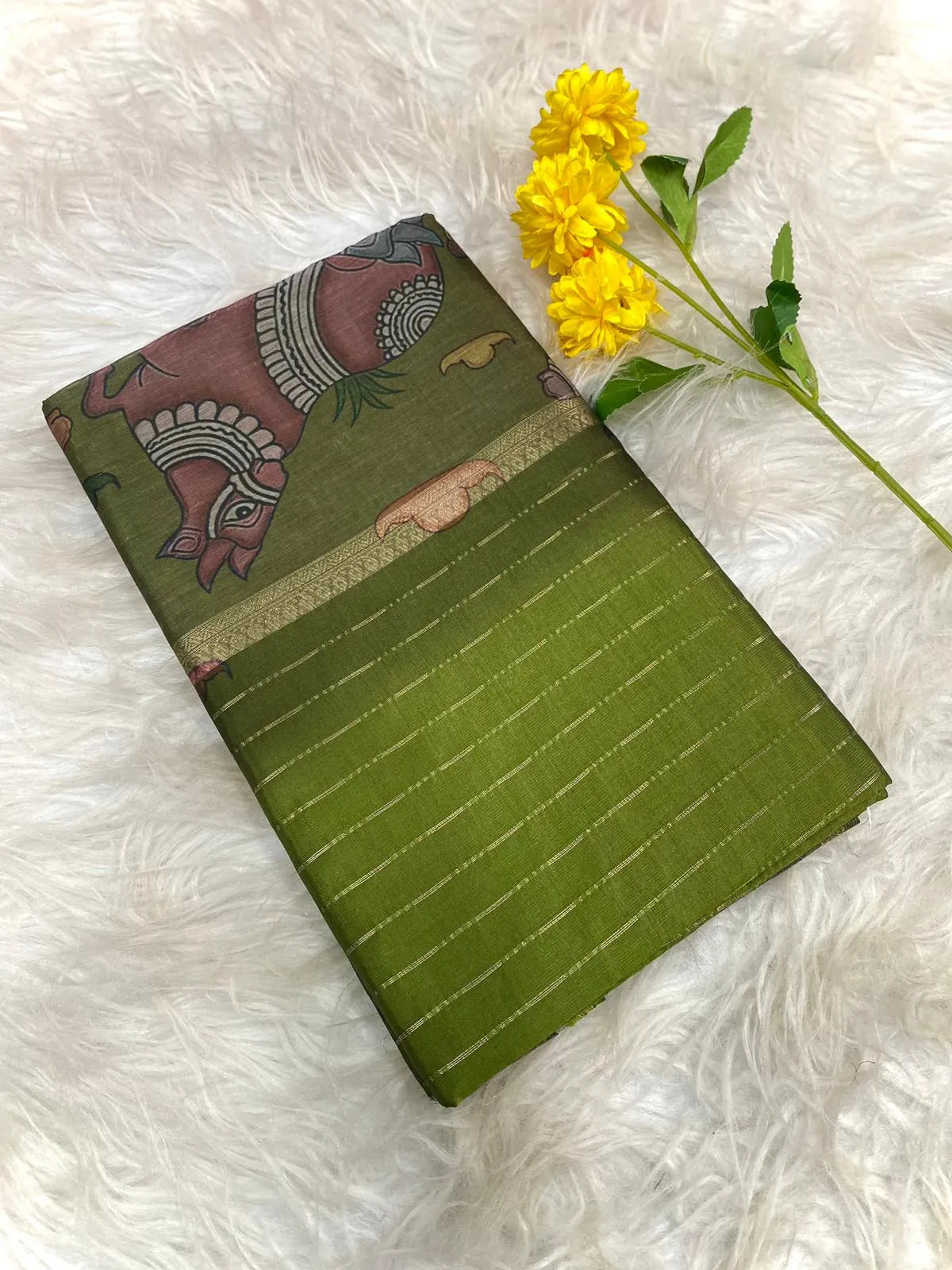 Soft Chanderi Silk Digital Printed Saree