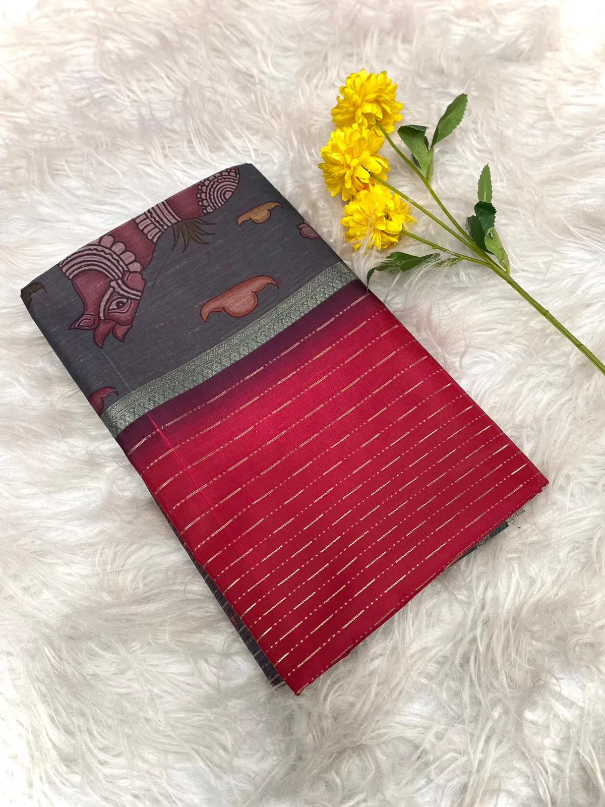 Soft Chanderi Silk Digital Printed Saree