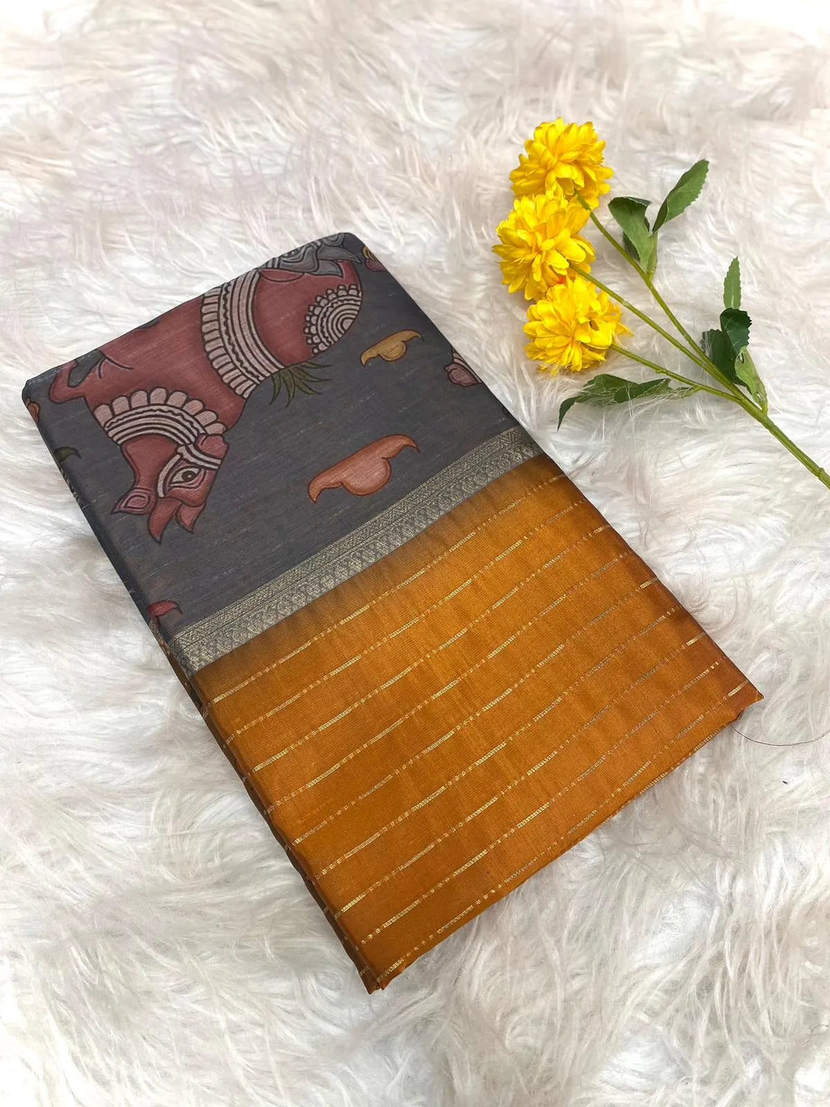 Soft Chanderi Silk Digital Printed Saree