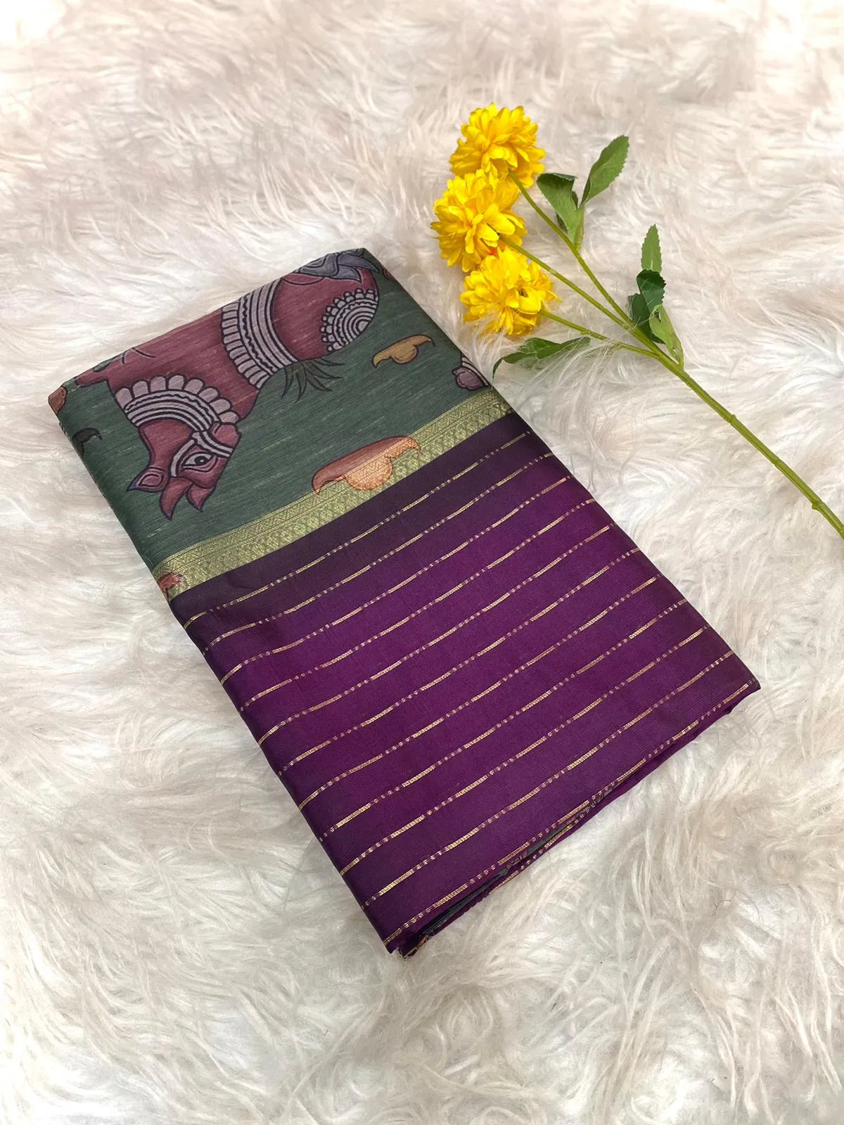 Soft Chanderi Silk Digital Printed Saree