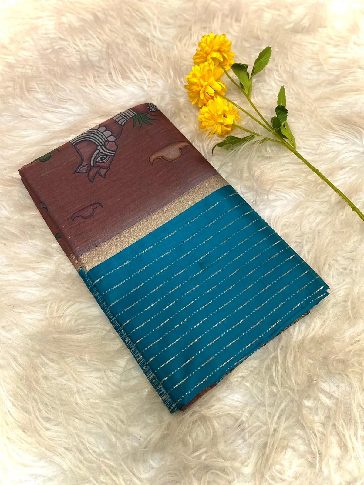 Soft Chanderi Silk Digital Printed Saree