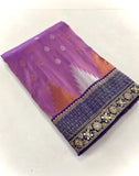 Semi Kanchipuram Temple Weaving Border Saree