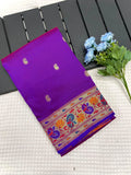 Paithani Silk Meenakari Designer Border Saree