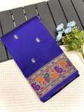 Paithani Silk Meenakari Designer Border Saree