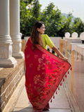 Pure Viscose Dola Silk Heavy Meenakari Design Saree (Product Code: AS-733)